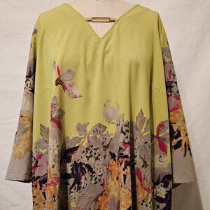 Kelly by Clinton Kelly Chartreuse Tunic 20w